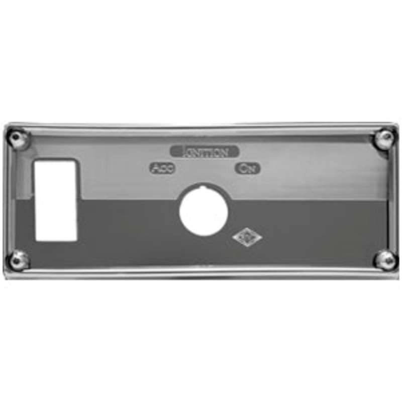 Rockwood Kenworth Ignition Key stainless steel switch plate – One Rocker Switch Hole