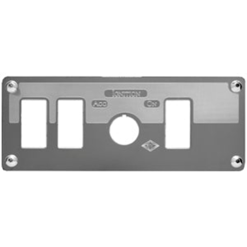 Rockwood Kenworth Ignition Key stainless steel switch plate – Three Rocker Switch Holes