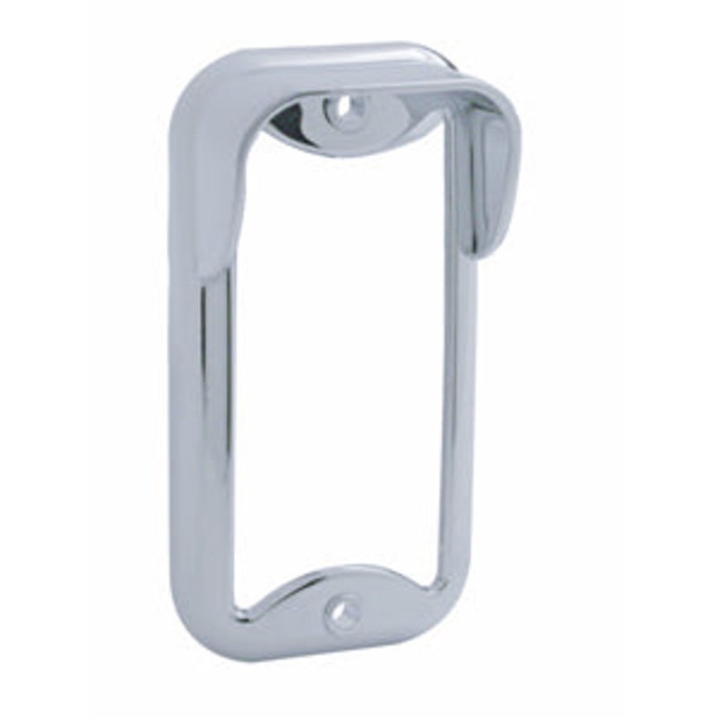 Small rectangular chrome plastic bezel for pedestal lights – Vertical Visor
