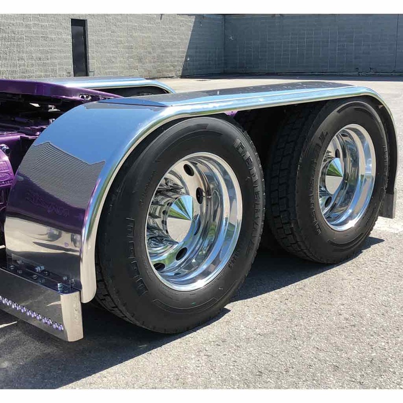 The Boss stainless steel 142 length smooth full fenders with extra long drop – PAIR