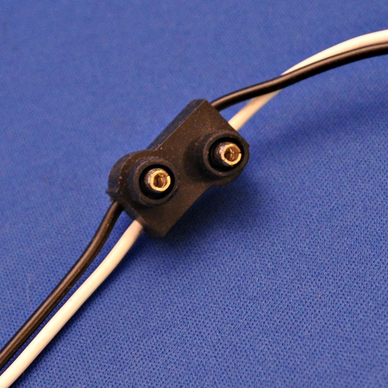 2 male prong plug continuous wire harness – 10 centers, sold PER PLUG