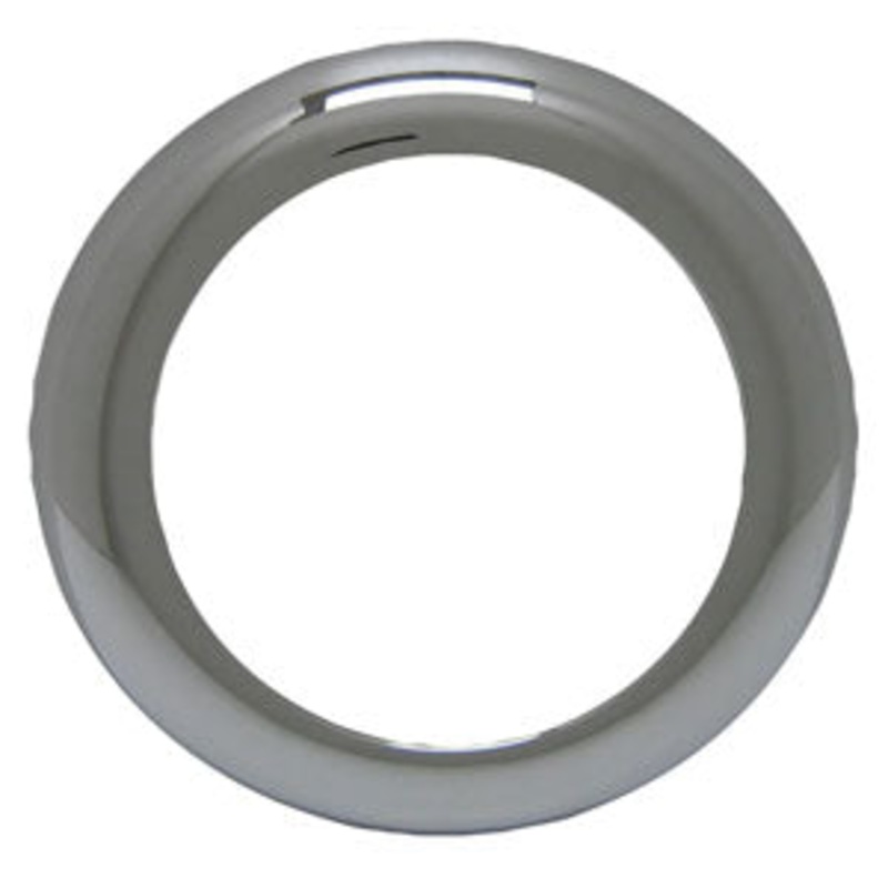 4 round Stealth chrome plastic screwless grommet cover – no visor