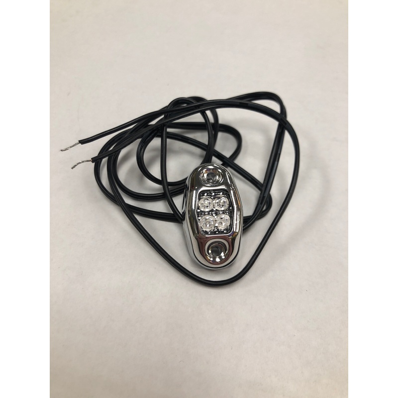 Dragon 4 diode LED oval auxiliary light w/chrome cover – Ultraviolet