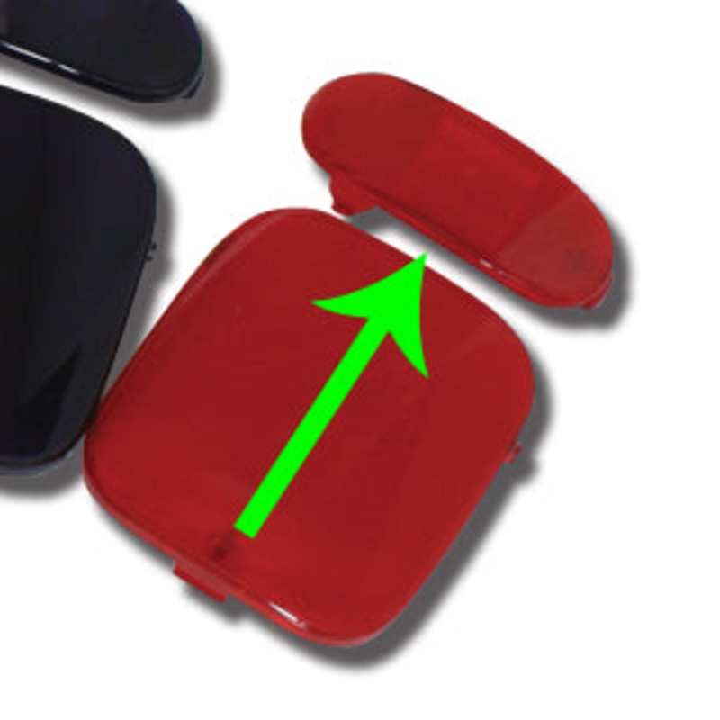 Freightliner Columbia/Coronado plastic mini-oval dome light lens – Red