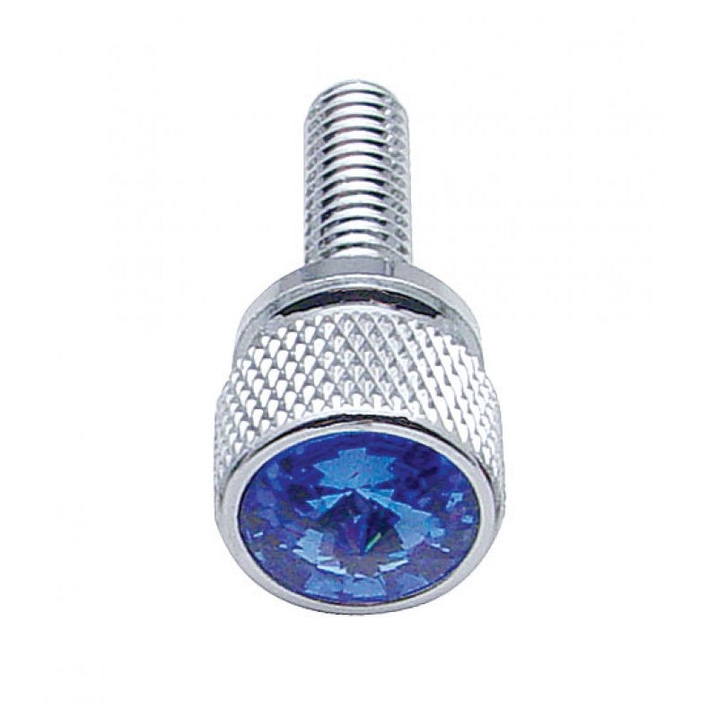 Kenworth -2001 chrome knurled head dash screw w/jewel – PAIR