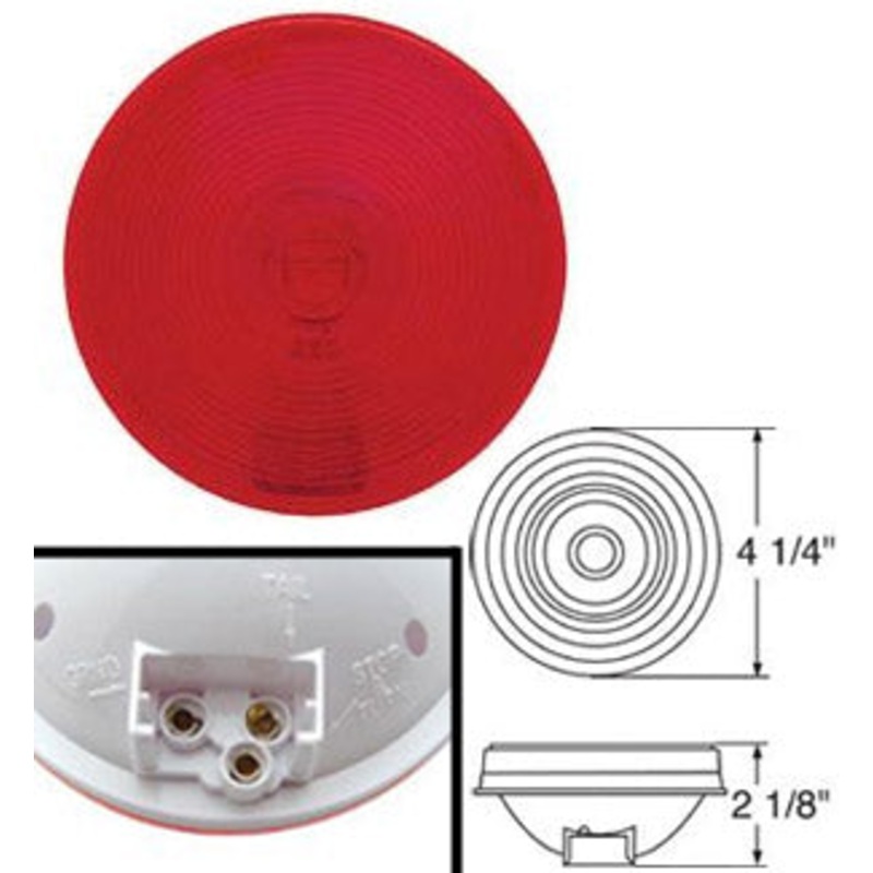 Red 4 round incandescent stop/turn/tail light