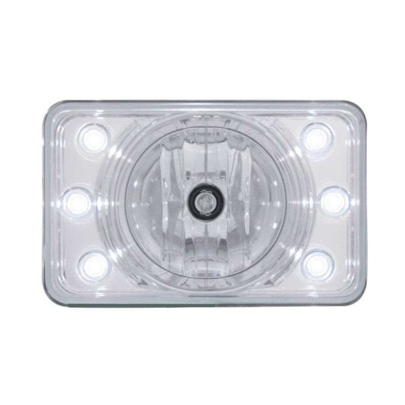 4 x 6 rectangular projection headlamp w/Crystal lens
