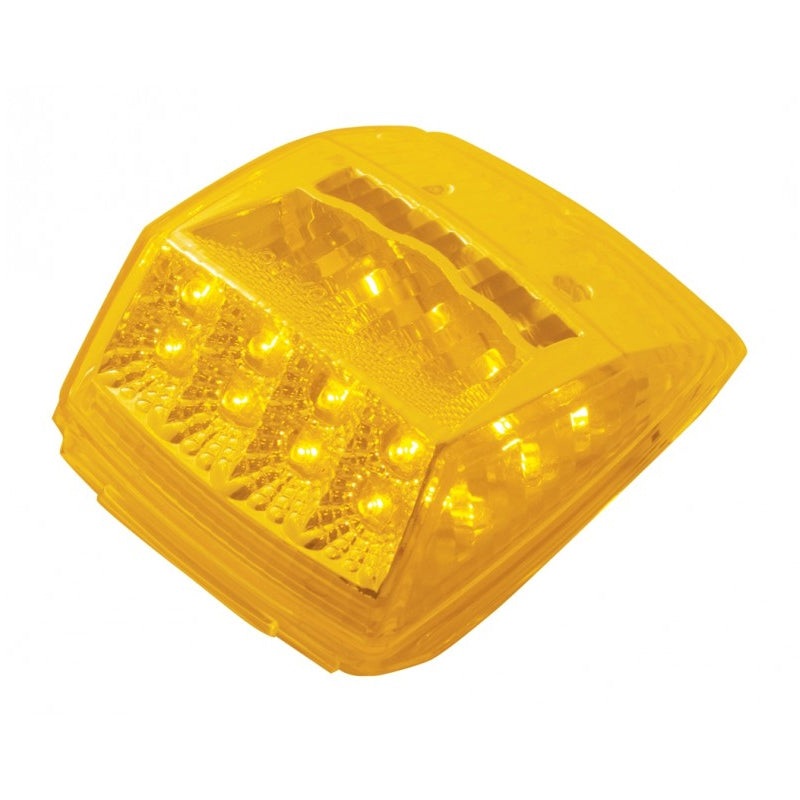 Amber 17 diode Kenworth-style rectangular LED cab light w/reflector
