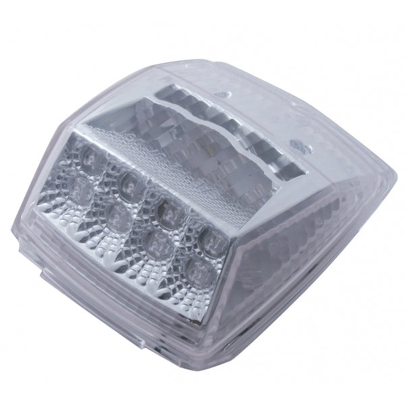 Amber 17 diode Kenworth-style rectangular LED cab light w/reflector – CLEAR lens