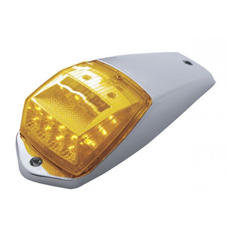 Amber 17 diode LED Kenworth-style cab light w/reflector, housing
