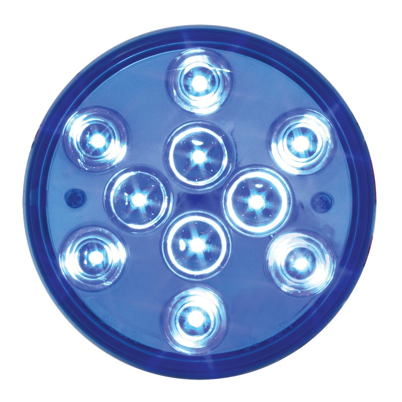 Blue 4 round 10 diode LED marker/turn signal light