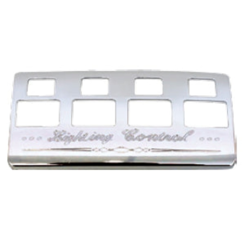 Kenworth T660/W900 2006+ chrome plastic light switch control panel trim – 4 switch holes