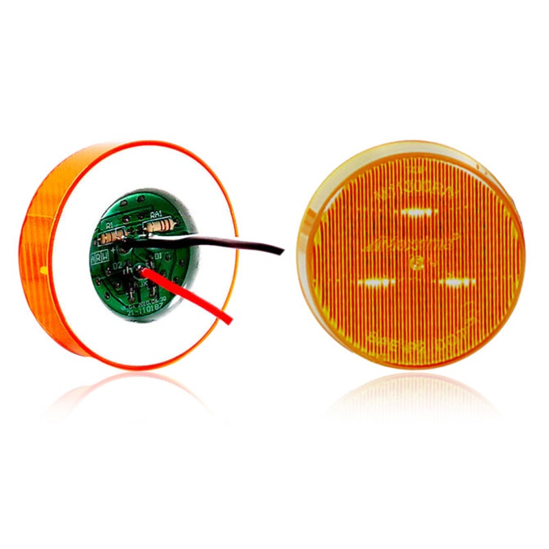 Maxxima Amber 2.5 flat round 3 diode LED turn signal light