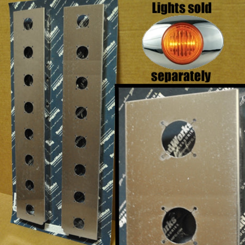 Peterbilt 15 front premium Donaldson air cleaner brackets w/16 Panelite M3 light holes