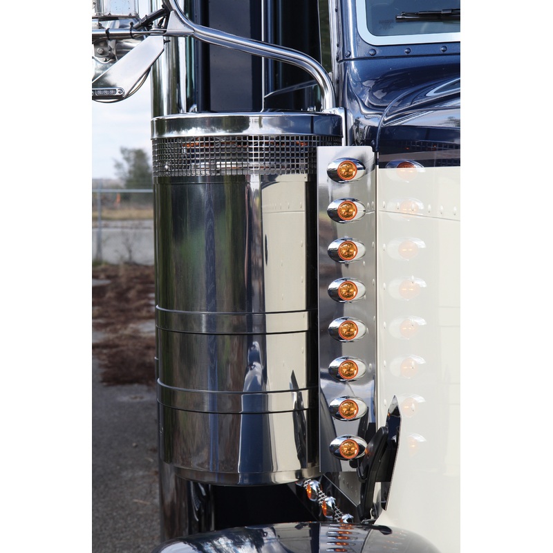 Peterbilt 1988-2005 15 front air cleaner brackets w/16 Panelite M3 light holes – PAIR