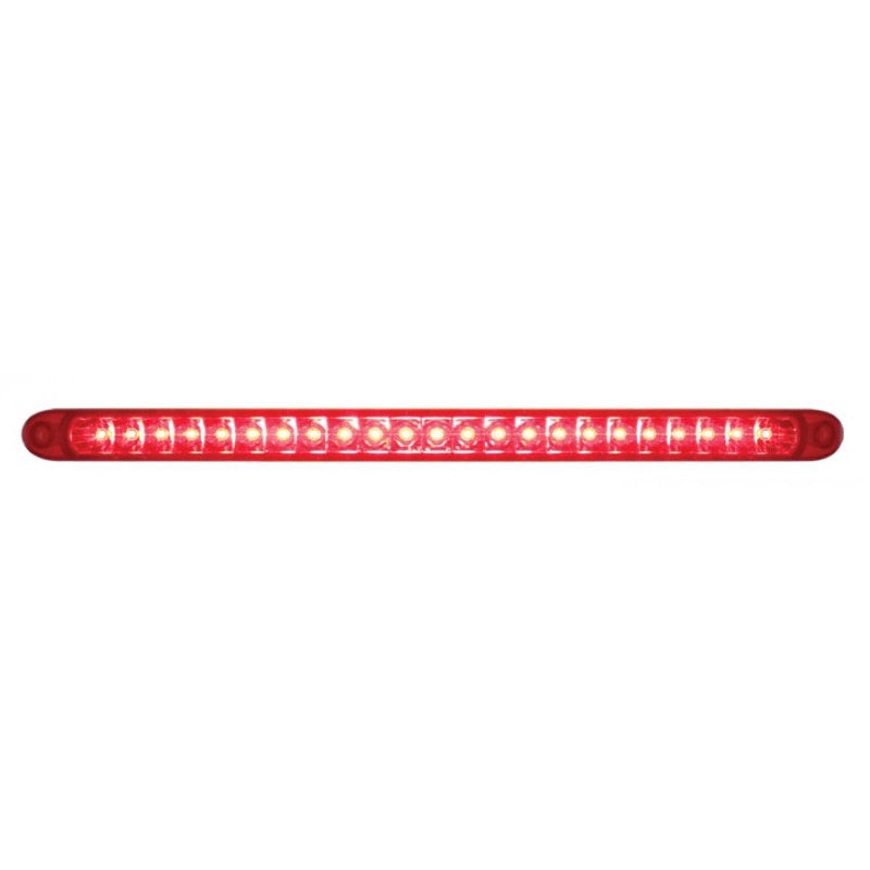 Red 17 long 23 diode LED turn signal light bar w/reflector