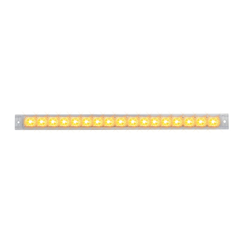 Spyder 20 Amber 17 diode LED turn signal light bar – CLEAR lens