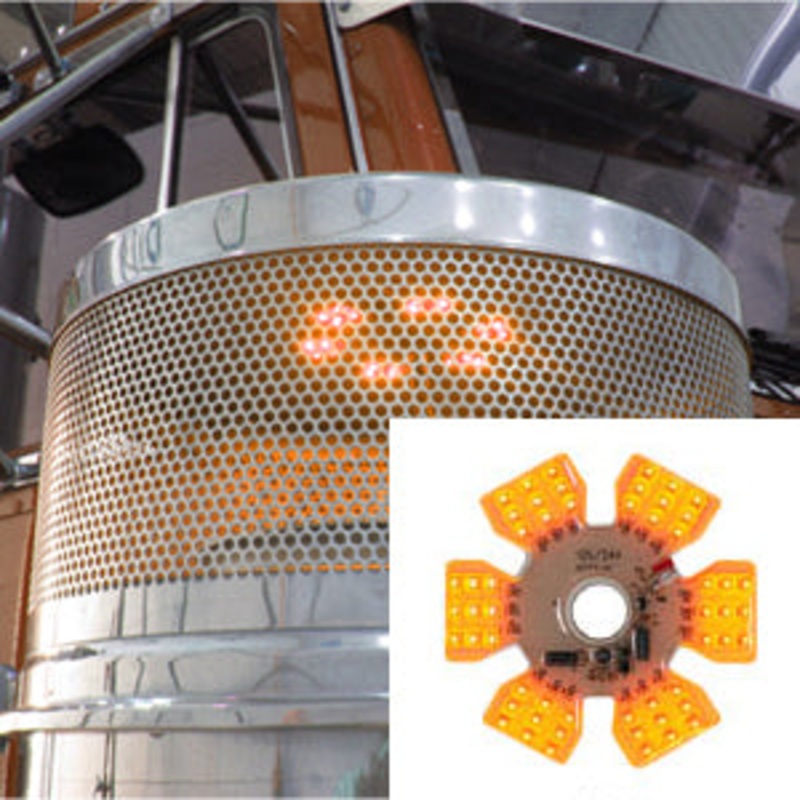 Ultra-Thin Hex 54 diode LED dual function light for 13 or 15 diameter air cleaner cans