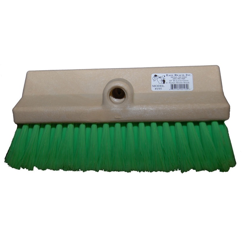 10 green extra-soft bristle angled truck wash brush