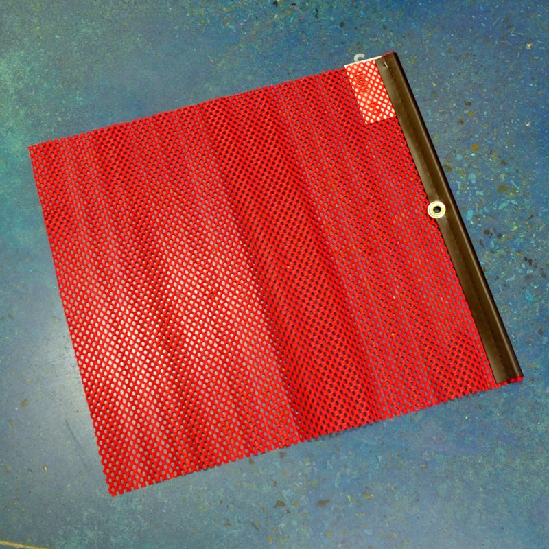 18 red oversize load flag w/single grommet