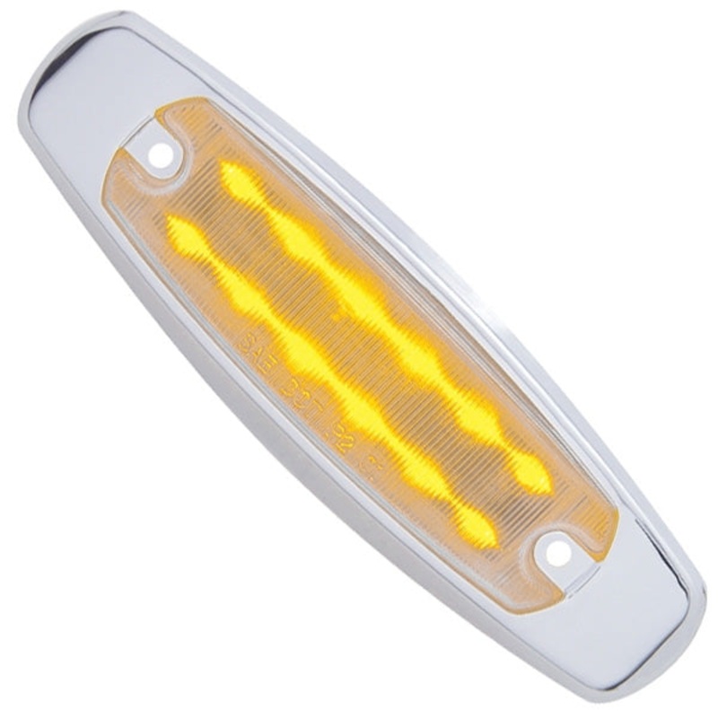 Amber 12 diode Peterbilt-style LED marker light – CLEAR lens