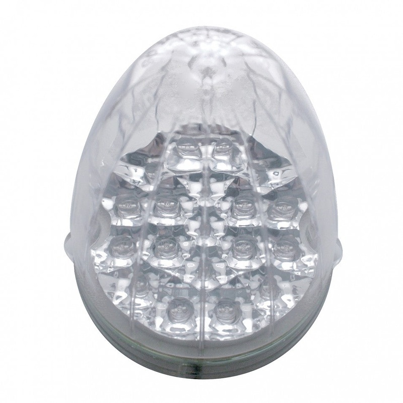 Amber 19 diode LED cab light w/reflector for Grakon 1000, CLEAR lens