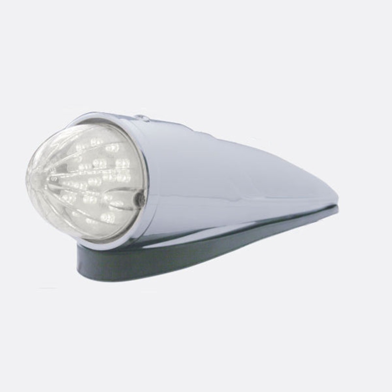 Amber 19 diode watermelon LED torpedo-style cab light without visor – CLEAR lens