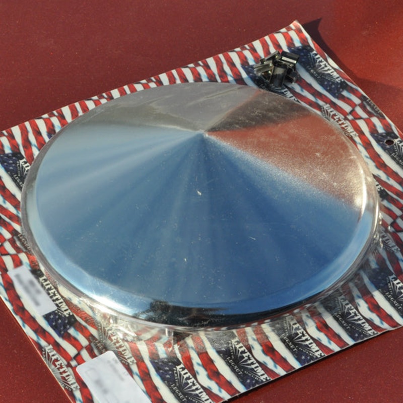 Chrome plastic universal front hub cap – pointed