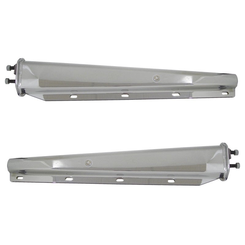 Heavy duty stainless steel mudflap hangers w/2 bolt hole spacings – PAIR