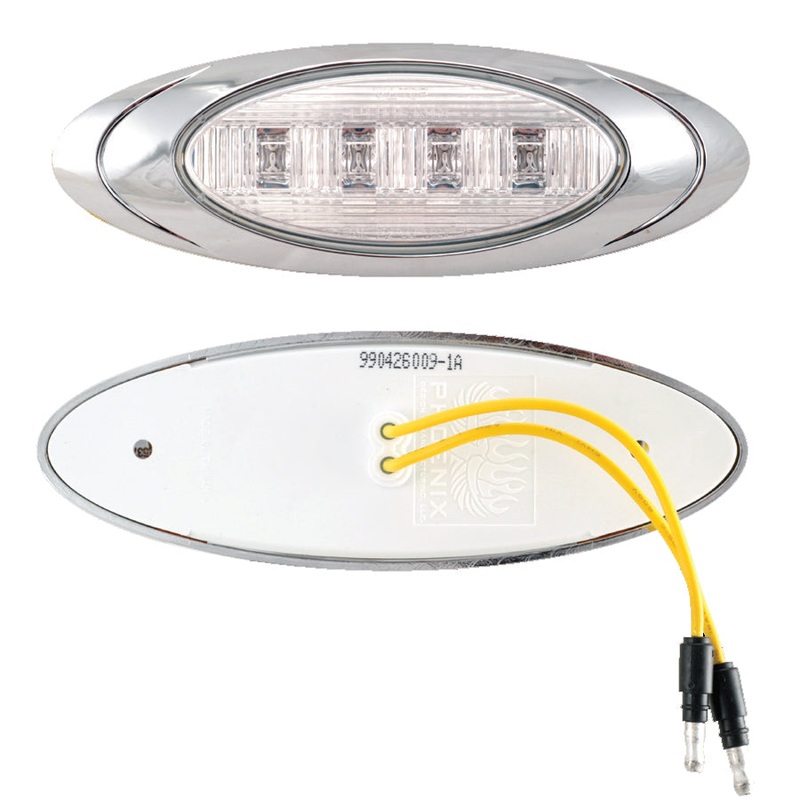 Magnum amber 4 diode LED millennium-style marker light – CLEAR lens
