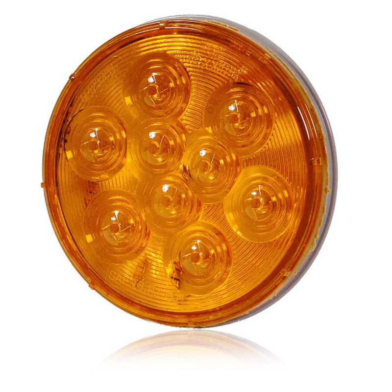 Maxxima amber 4 round 9 diode LED dual-voltage turn signal light