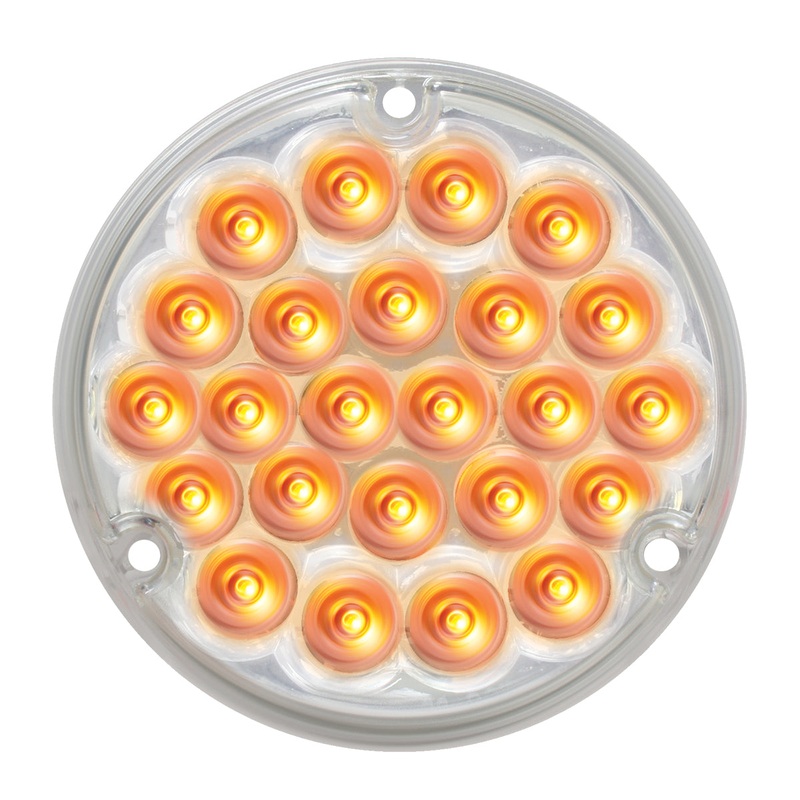 Pearl 4 LED sleeper load light w/1156 plug – Amber – CLEAR lens