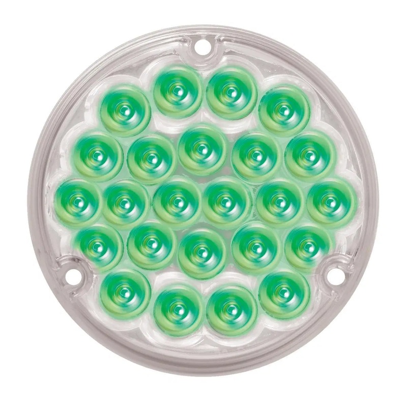 Pearl 4 LED sleeper load light w/1156 plug – Green – CLEAR LENS