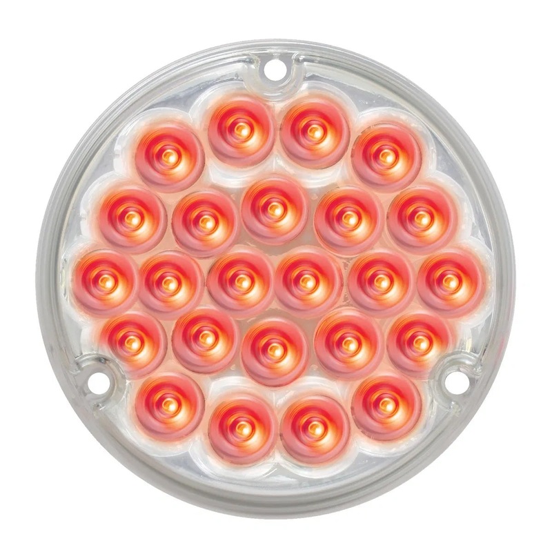 Pearl 4 LED sleeper load light w/1156 plug – Red – CLEAR lens