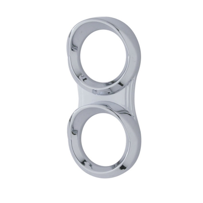 Peterbilt 379/389 2006+ chrome plastic small dual gauge bezel – Vertical