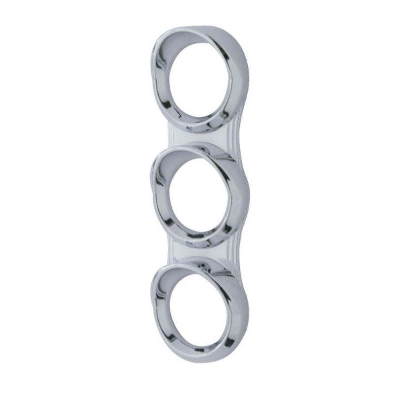 Peterbilt 379/389 2006+ chrome plastic small triple gauge bezel – Vertical