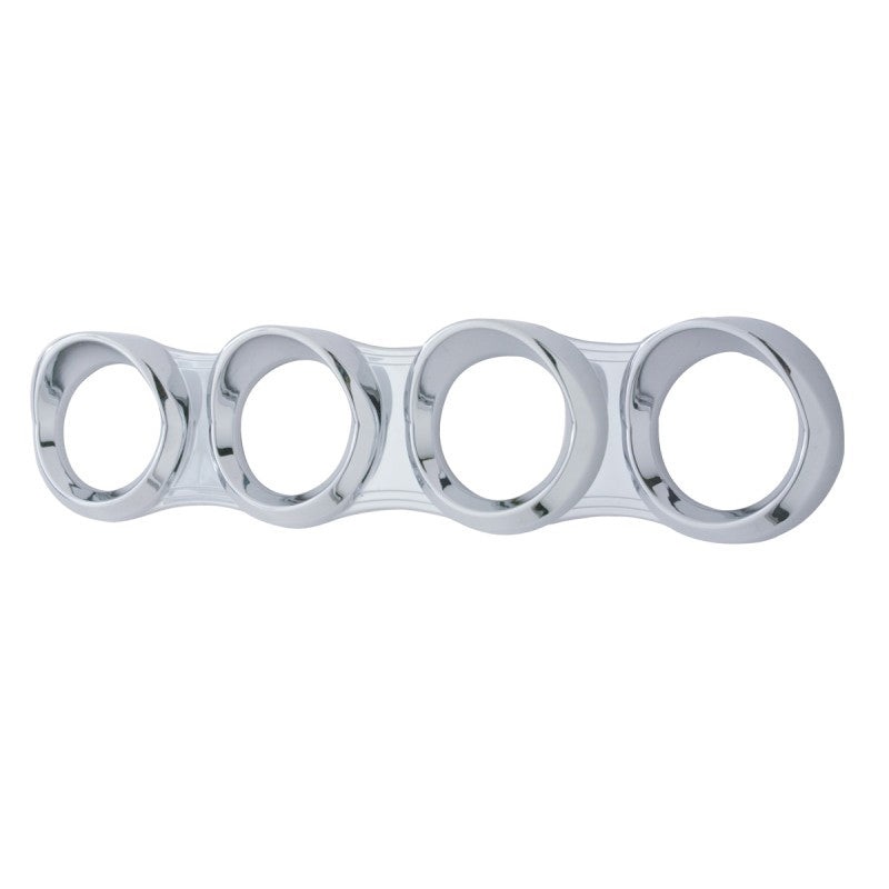 Peterbilt 386/389 chrome plastic small 4-gauge bezel – horizontal