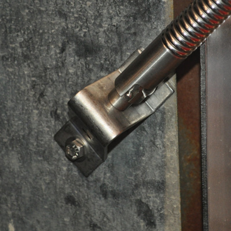 Quick mount stainless steel safety flag bracket assembly