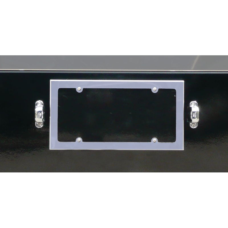 Stainless steel blank license plate surround with sides
