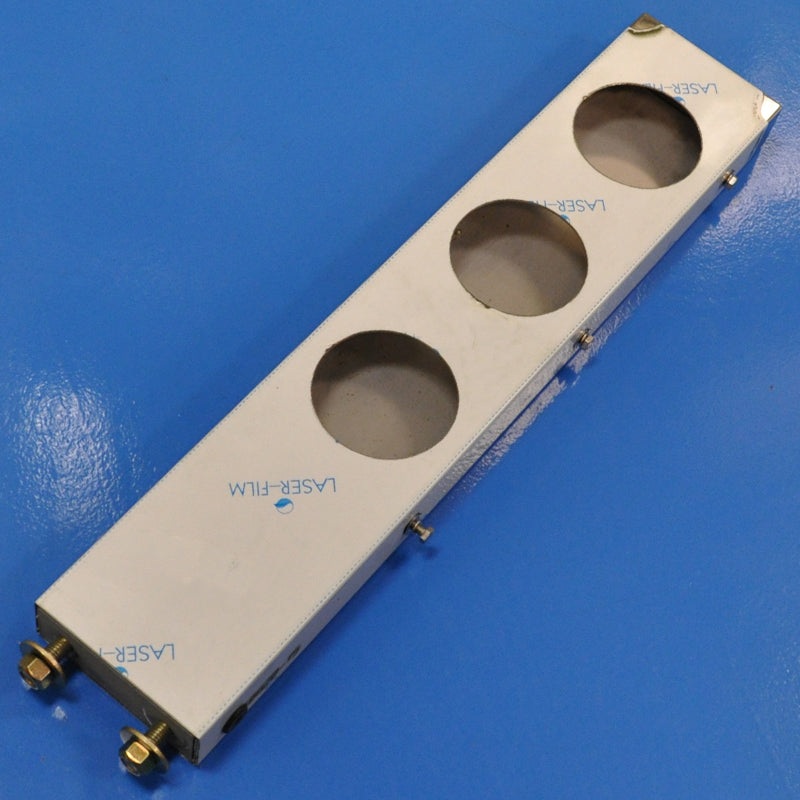 Stainless steel mudflap hangers with 6 round 4 light holes