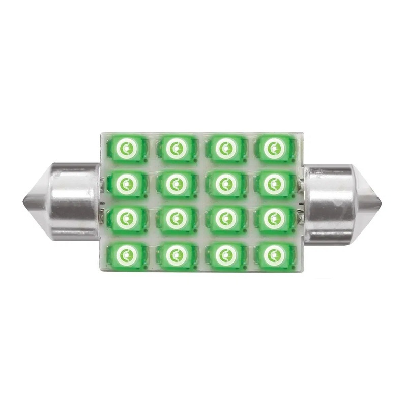 Super Bright 16-diode LED 211 dome light bulb – PAIR – Green