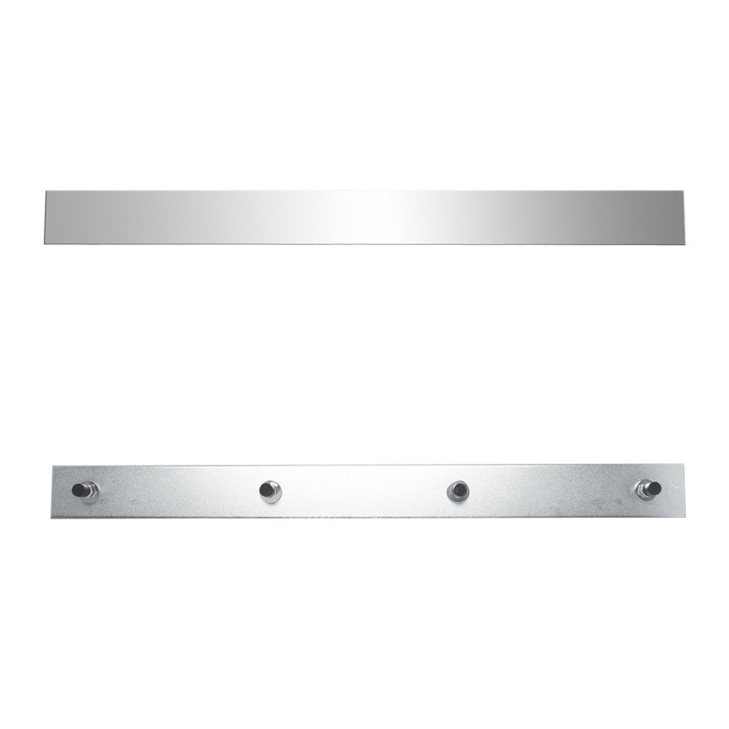24 stainless steel top mudflap plate w/4 welded studs