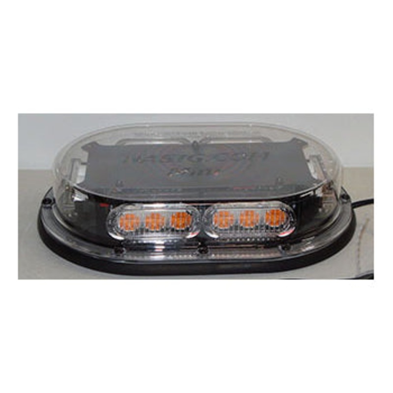 Amber 18 diode 12 long LED mini strobe light bar – CLEAR lens