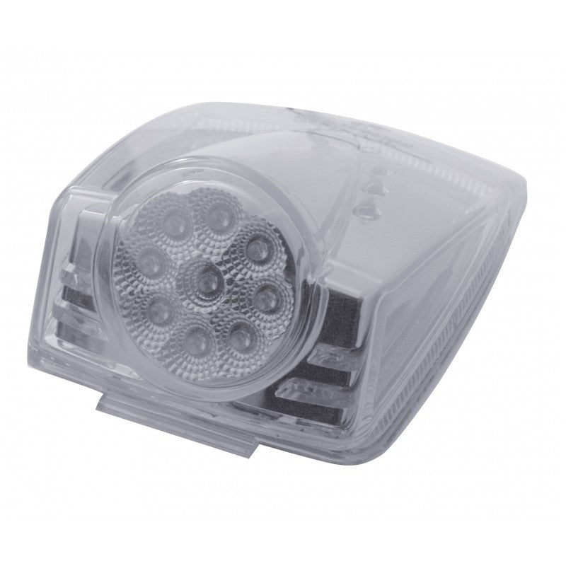 Amber 19 diode Kenworth-style LED cab light w/reflector – CLEAR lens