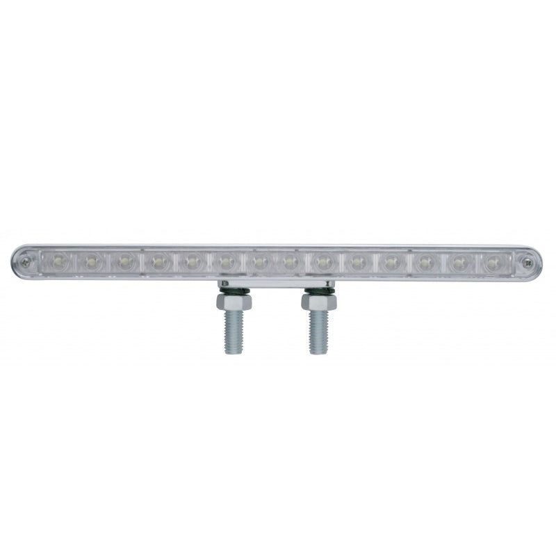 Amber/Red 12 long dual-face LED turn signal pedestal light – CLEAR lens