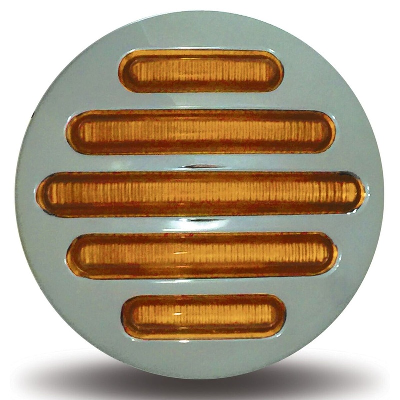 Flatline amber 2.5 round 14 diode LED marker light