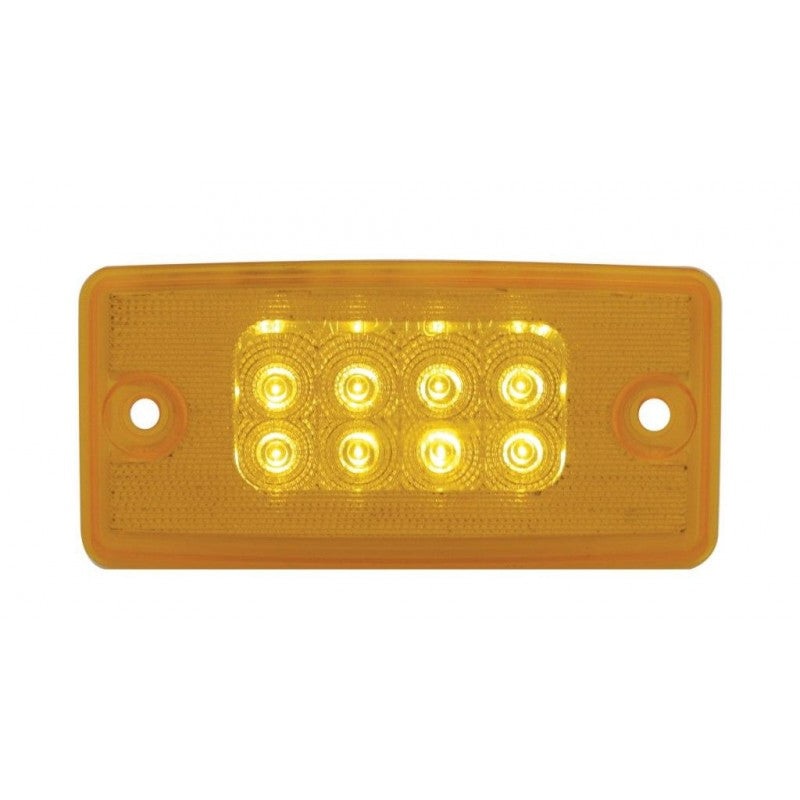 Freightliner Amber 8 diode LED visor marker light