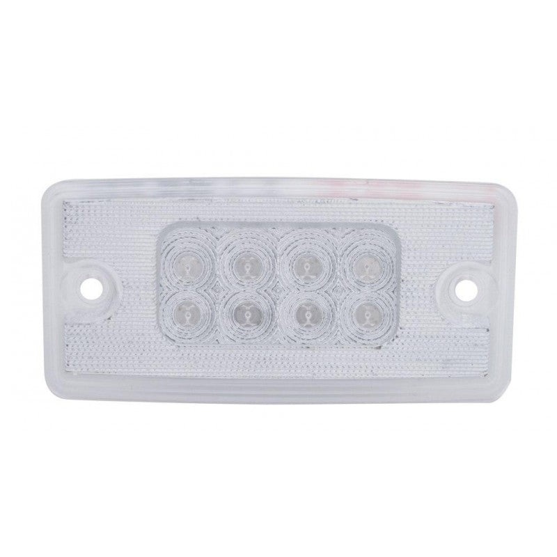 Freightliner Amber 8 diode LED visor marker light – CLEAR lens