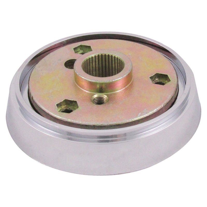 International chrome steering wheel hub assembly – 3 hole style