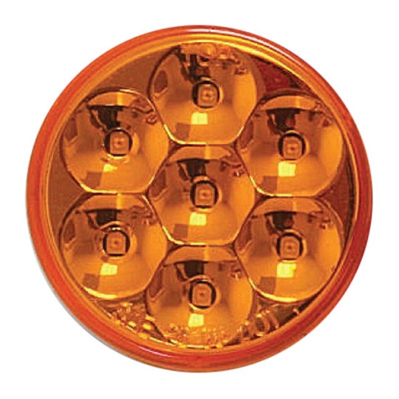Pearl Amber 2 round low-profile 7 diode LED marker light